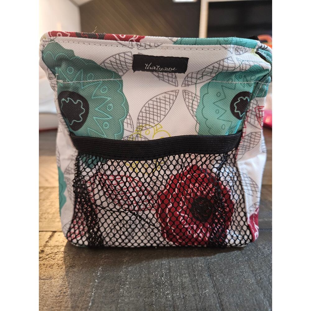Thirty-One Littles Carry-All Caddy Poppy Print  6 x 6 x 6 Excellent Condition